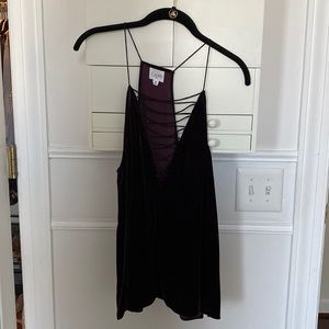 CAMI NYC Velvet Racerback Top